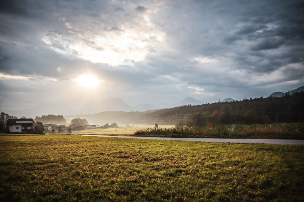 durch die schöne Landschaft